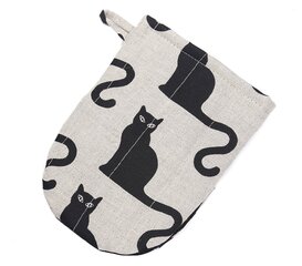 Lininė puodkėlė Katės kaina ir informacija | Virtuviniai rankšluosčiai, pirštinės, prijuostės | pigu.lt