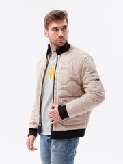 Куртка мужская переходная Ombre C515 бежевый цена и информация | Мужские куртки | pigu.lt