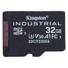 Kingston Industrial, 32 ГБ, Class 10/UHS-I (U3) V30, microSDHC цена и информация | Карты памяти для телефонов | pigu.lt