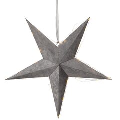 Бумажная звезда VELVET D60см, серый цена и информация | Рождественское украшение CA1031, 10 см | pigu.lt