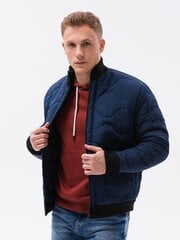 Куртка мужская переходная Ombre C515 темно-синий цена и информация | Мужские куртки | pigu.lt