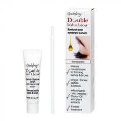 Сыворотка для ресниц и бровей Godefroy Double Lash & Brow, 3 мл цена и информация | Тушь, средства для роста ресниц, тени для век, карандаши для глаз | pigu.lt