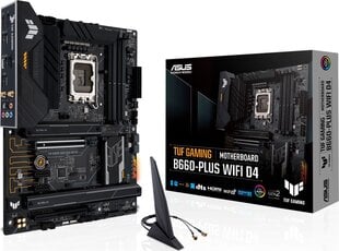 Asus Tuf Gaming B660-Plus Wifi D4 kaina ir informacija | Pagrindinės plokštės | pigu.lt