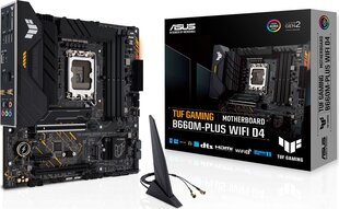 Asus Tuf Gaming B660M-Plus Wifi D4 kaina ir informacija | Pagrindinės plokštės | pigu.lt