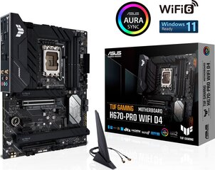 Материнская плата Asus Tuf Gaming H670 - Pro Wifi D4 цена и информация | Материнские платы | pigu.lt