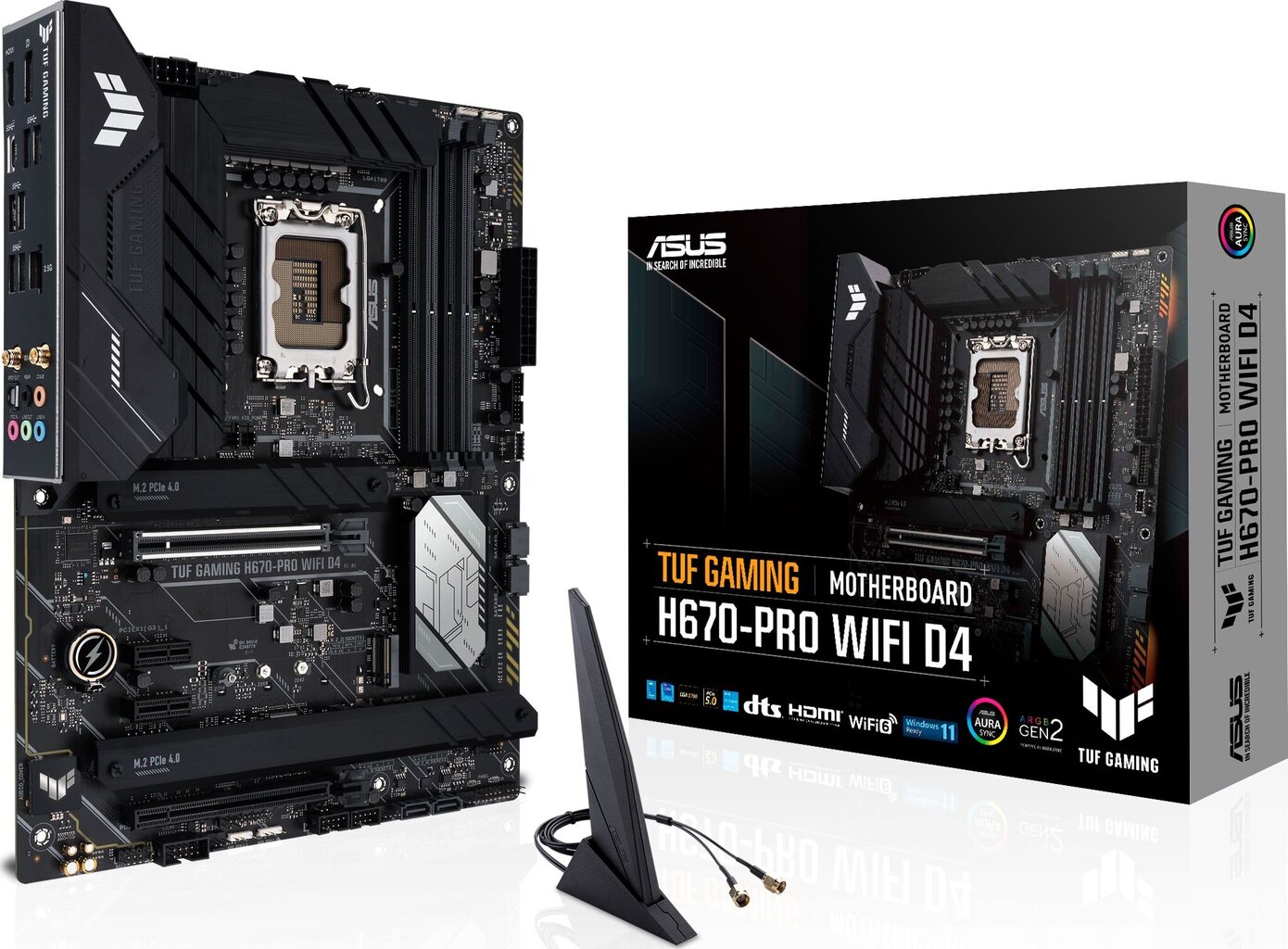 Asus Tuf Gaming H670-Pro Wifi D4 kaina ir informacija | Pagrindinės plokštės | pigu.lt