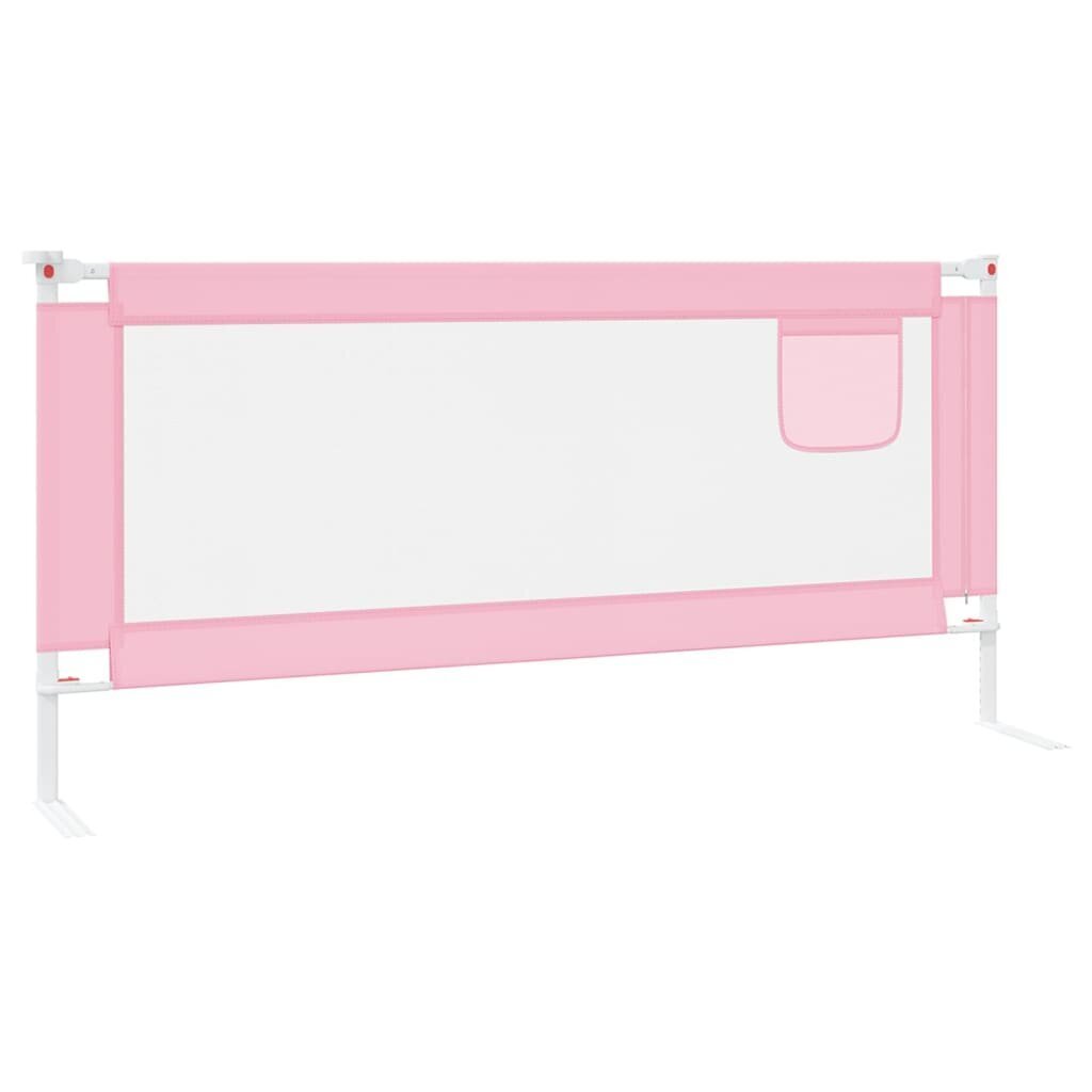 Apsauginis turėklas vaiko lovai, rožinis, 200x25cm, audinys, Rožinė kaina |  pigu.lt