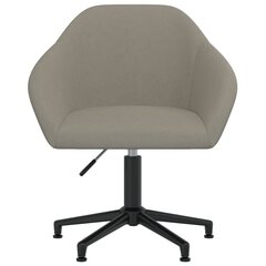 vidaXL Pasukama biuro kėdė, šviesiai pilkos spalvos, aksomas kaina ir informacija | Biuro kėdės | pigu.lt
