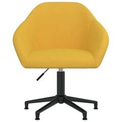 vidaXL Pasukama biuro kėdė, geltonos spalvos, aksomas kaina ir informacija | Biuro kėdės | pigu.lt