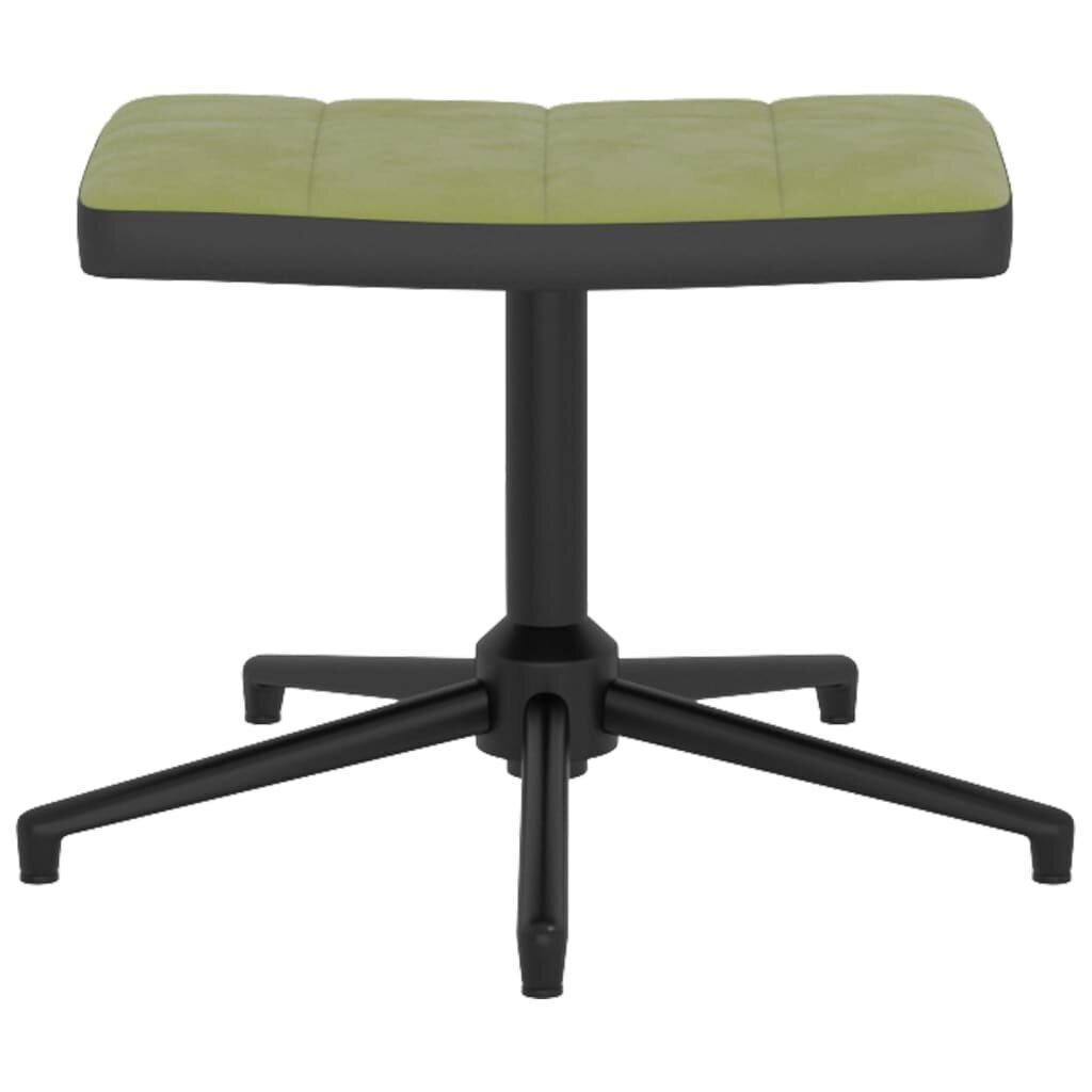 Poilsio kėdė su pakoja, šviesiai žalia kaina ir informacija | Svetainės foteliai | pigu.lt
