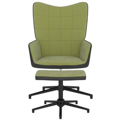 Poilsio kėdė su pakoja, šviesiai žalia цена и информация | Кресла в гостиную | pigu.lt