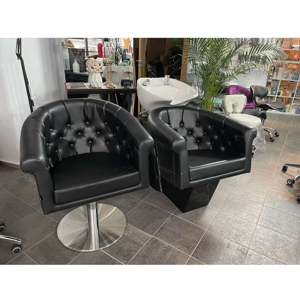 Profesionali kirpyklos kėdė Gabbiano, juodos spalvos kaina ir informacija | Baldai grožio salonams | pigu.lt