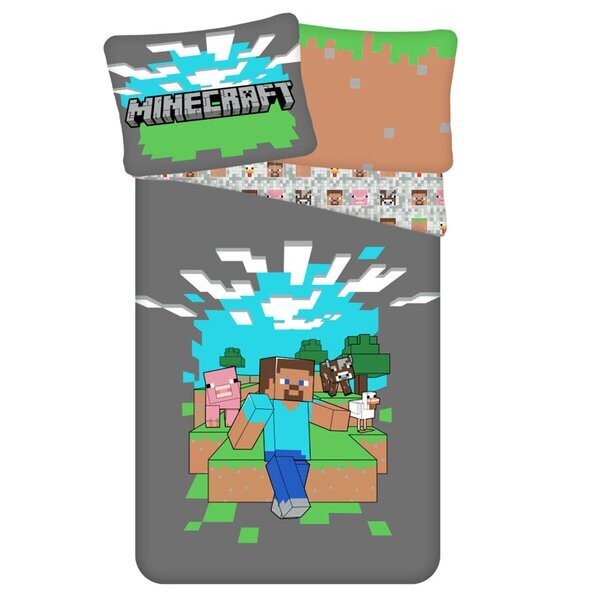 Vaikiškas patalynės komplektas Minecraft 140x200, 2 dalių kaina | pigu.lt