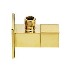 Угловой вентиль 1/2"-3/8" куб. Loft-Gold, золотистый цена и информация | Сантехнические шланги | pigu.lt