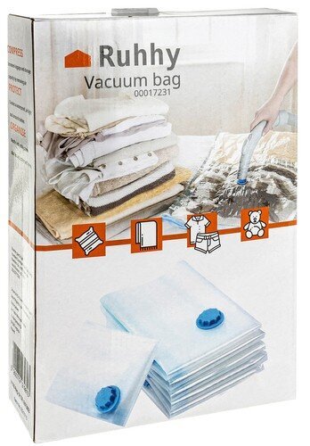 Vakuuminių maišelių rinkinys, 15 vnt. цена и информация | Pakabos, maišai drabužiams | pigu.lt
