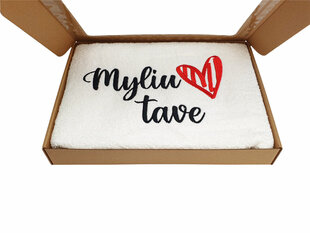 Siuvinėtas rankšluostis „Myliu tave“ kaina ir informacija | Kitos originalios dovanos | pigu.lt