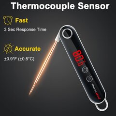Ultra greitas skaitmeninis momentinis maisto termometras ThermoPro TP18 kaina ir informacija | Grilio, šašlykinių priedai ir aksesuarai  | pigu.lt