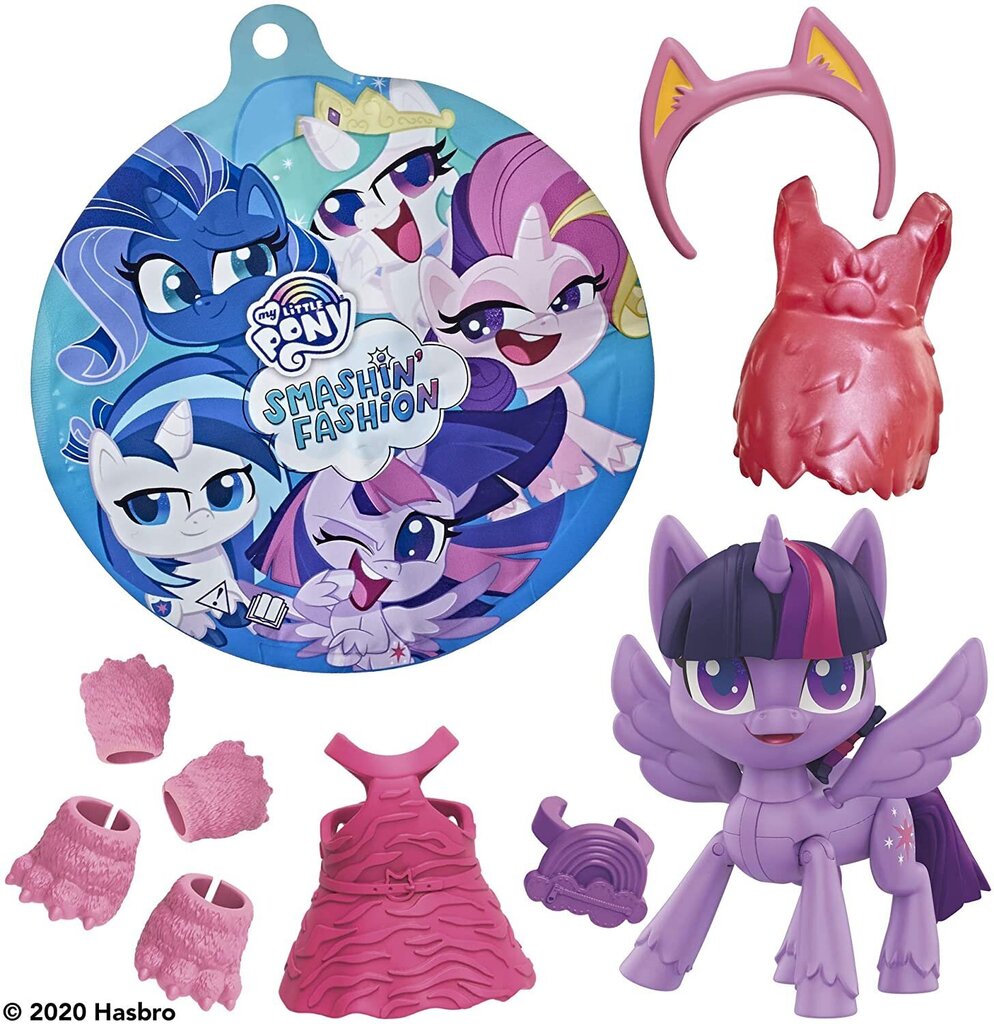 Lėlė My Little Pony - Smashion Fashion - Twilling Sparkle - 9 d., 10 cm цена и информация | Žaislai mergaitėms | pigu.lt