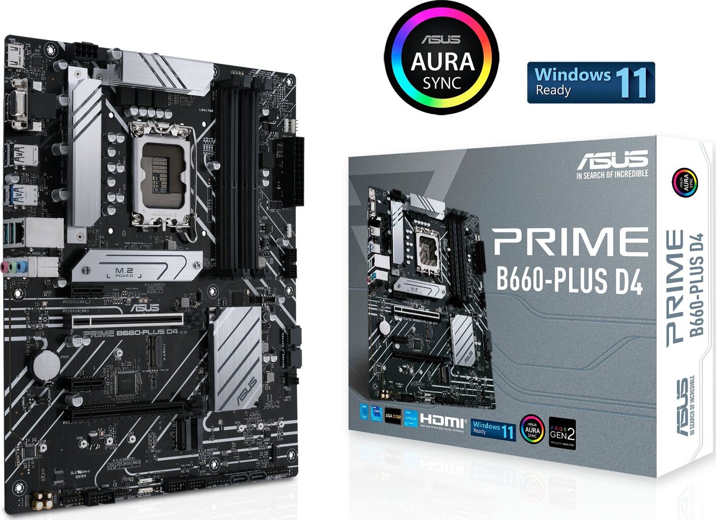 Asus PRIME B660-PLUS D4 kaina ir informacija | Pagrindinės plokštės | pigu.lt