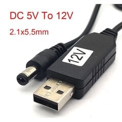 USB maitinimo įtampos linija nuo DC 5V iki 12V kaina ir informacija | Kabeliai ir laidai | pigu.lt