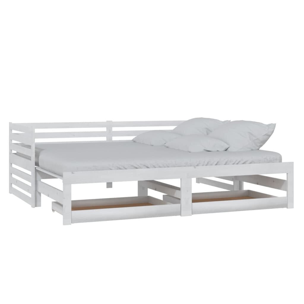 Ištraukiama lova, 2x(90x200) cm, balta kaina | pigu.lt