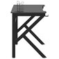 Žaidimų stalas su K formos kojelėmis, juodas, 110x60x75 cm kaina ir informacija | Kompiuteriniai, rašomieji stalai | pigu.lt