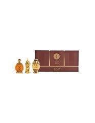 Rinkinys Al Haramain Majmouaati moterims: kvapusis vanduo EDP, 75 ml + aliejiniai kvepalai Maaroof, 25 ml + aliejiniai kvepalai Lamsa Gold, 15 ml kaina ir informacija | Kvepalai moterims | pigu.lt