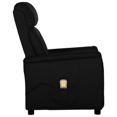 Atlošiamas masažinis krėslas, juodas kaina ir informacija | Svetainės foteliai | pigu.lt