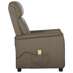 Откидывающееся массажное кресло, светло-серое цена и информация | Кресла в гостиную | pigu.lt