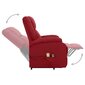 Atlošiamas masažinis krėslas, raudonas, audinys kaina ir informacija | Svetainės foteliai | pigu.lt