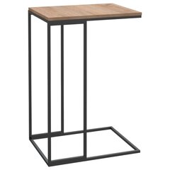Šoninis staliukas, 40x30x59cm, juodas/rudas kaina ir informacija | Kavos staliukai | pigu.lt