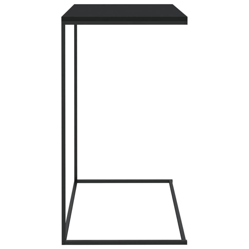 Šoninis staliukas, 55x35x66cm, juodas kaina ir informacija | Kavos staliukai | pigu.lt