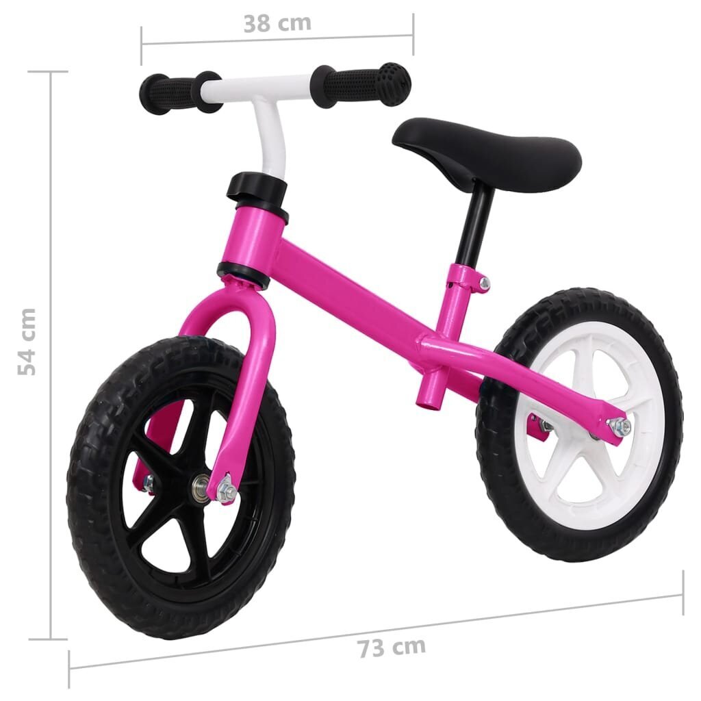 Balansinis dviratukas, rožinės spalvos, 12 colių ratai цена и информация | Balansiniai dviratukai | pigu.lt