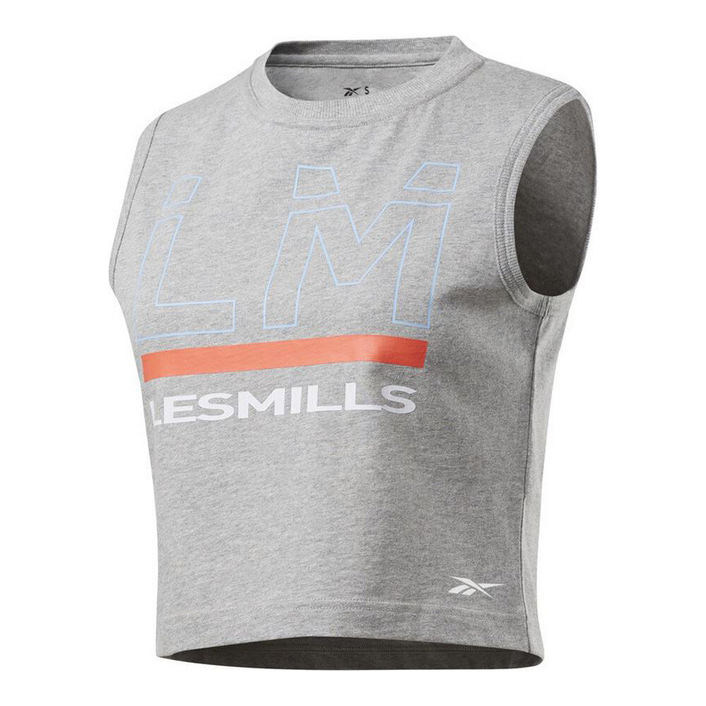 Marškinėliai moterims Reebok Les Mills® Graphic S6432298, pilki kaina ir informacija | Marškinėliai moterims | pigu.lt