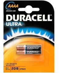 Duracell, LR61, AAAA, D425, 1.5V kaina ir informacija | Elementai | pigu.lt