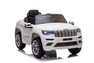 Vienvietis elektromobilis Jeep Grand Cherokee, baltas kaina ir informacija | Elektromobiliai vaikams | pigu.lt