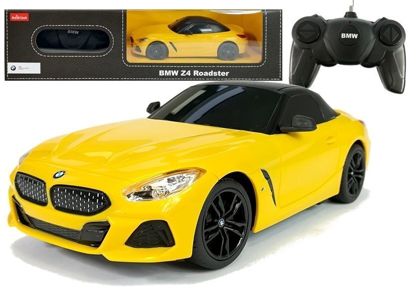 Nuotoliniu būdu valdomas BMW Z4 Roadster automobilis, geltonas kaina ir informacija | Žaislai berniukams | pigu.lt