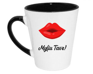 Latte puodelis su spalvotu vidumi „Myliu Tave“ kaina ir informacija | Originalūs puodeliai | pigu.lt