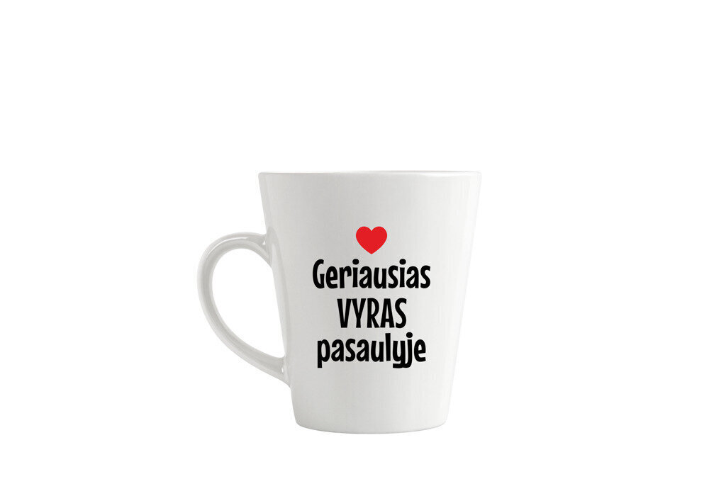 Latte puodelis „Geriausias VYRAS pasaulyje“ kaina ir informacija | Originalūs puodeliai | pigu.lt