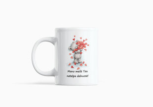 Standartinis puodelis „Mano meilė tau netelpa delnuose“ kaina ir informacija | Originalūs puodeliai | pigu.lt