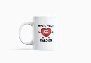 Standartinis puodelis „Myliu tave kasdien“ kaina ir informacija | Originalūs puodeliai | pigu.lt