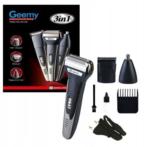 Geemy GM598 kaina ir informacija | Plaukų kirpimo mašinėlės | pigu.lt