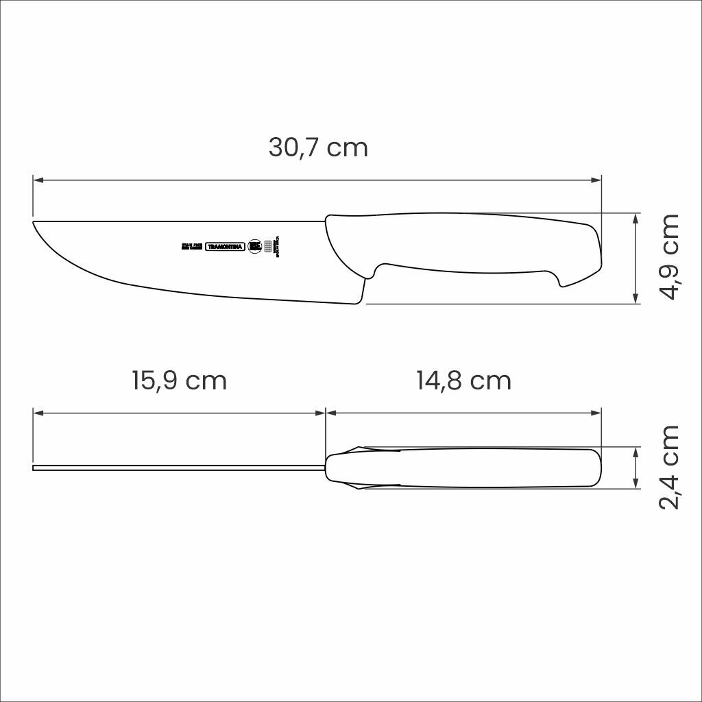 Tramontina Profissional Master mėsininko peilis 7'' kaina ir informacija | Peiliai ir jų priedai | pigu.lt