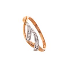 Auksinis žiedas su deimantu kaina ir informacija | Žiedai | pigu.lt