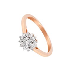 Auksinis žiedas su deimantais moterims kaina ir informacija | Žiedai | pigu.lt