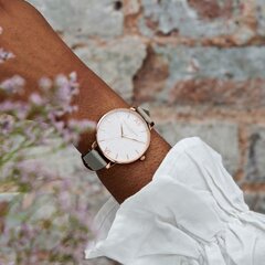 Olivia Burton White Glitter Dial женские часы цена и информация | Женские часы | pigu.lt