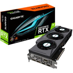 Gigabyte GV-N3080EAGLE-10GD NVIDIA, 10 GB, GeForce RTX 3080, GDDR6X, PCI-E 4.0 x 16, Processor frequency 1710 MHz, HDMI ports quantity 2, Memory clock speed 19000 MHz kaina ir informacija | Vaizdo plokštės (GPU) | pigu.lt