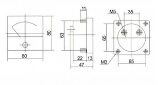 Analoginis voltmetras - skydelis DH-50, 15V DC цена и информация | Автомобильные электропринадлежности 12V | pigu.lt