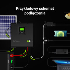 Solar Inverter Off Grid converter With MPP TGreen Cell Solar Charger 24VDC 230VAC 3000VA|3000W Pure Sine Wave цена и информация | Комплектующие для солнечных электростанций | pigu.lt