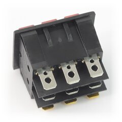 Rocker jungiklis, trigubas RS203-6C3R - 250V/16A - raudonas kaina ir informacija | Atviro kodo elektronika | pigu.lt